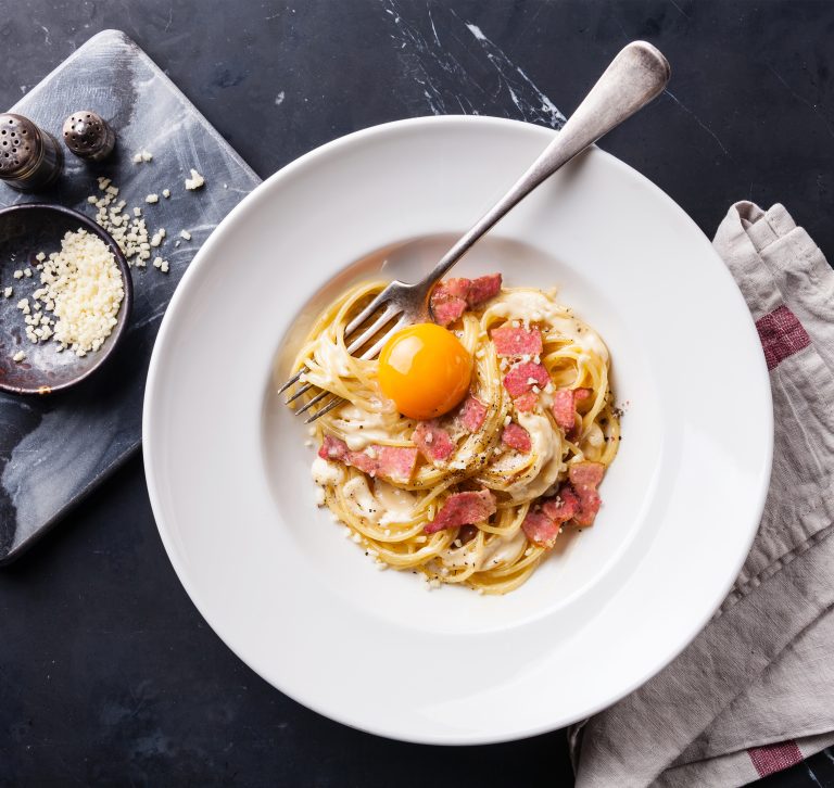 Salami carbonara
