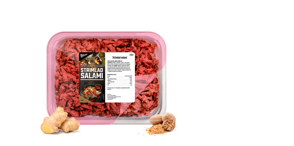 Strimlad salami